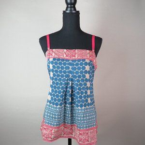 Joie Silk Top loose Camisole style polka d…